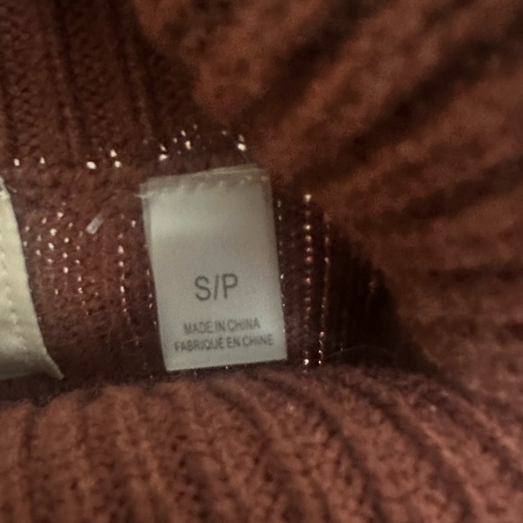 Women's Rust Brown Turtleneck Sweater - Picture 4 of 5